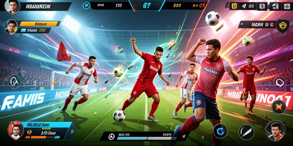 Momen kompetisi antara pemain di mode multiplayer.